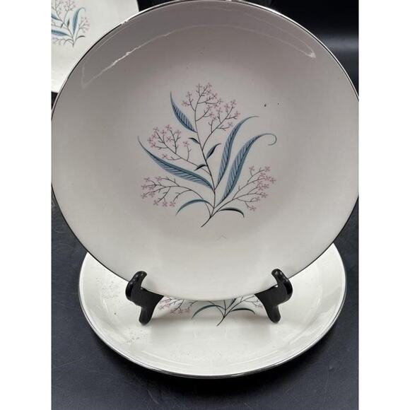 Alliance China Co. Regal Hand Decorated China Set - Platinum Rim -Chip on Saucer - Picture 10 of 16